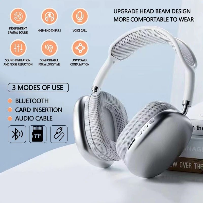 P9 Over-Ear Wireless Headphones — Stereo Sound