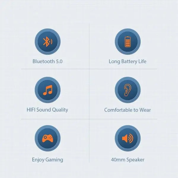 P9 Over-Ear Wireless Headphones — Stereo Sound