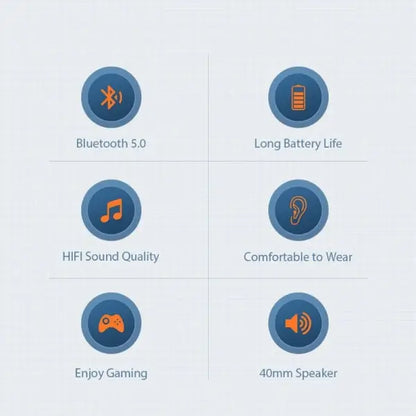 P9 Over-Ear Wireless Headphones — Stereo Sound