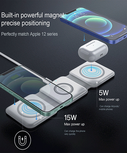 3-in-1 Magnetic Wireless Charging Station